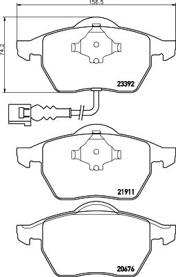 HELLA PAGID 8db355008471 -  Комплект тормозных колодок, дисковый тормоз